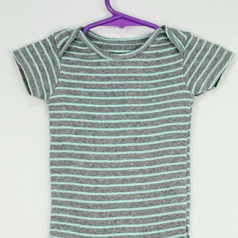 Carter's Girls Green Short Sleeve Bodysuit 9 Months